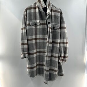 PrettyGarden XL Plaid Fall/Winter Button Front Shacket Coat